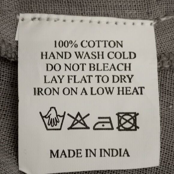 Namsar Maxi Dress OS Gray Print 100% Cotton Adjustable Spaghetti Strap - Picture 8 of 8